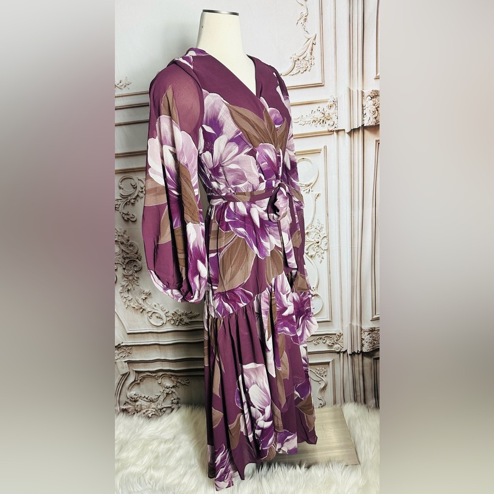 Chic Long Sleeve Floral Maxi Dress - Picture 4 of 9